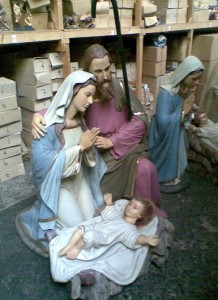 conservatory figures resin christmas nativity family