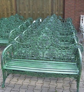 the conservatory garden green bench hove sussex