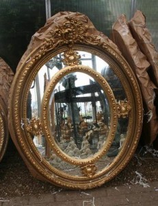 Mirror Embedded Round Gold the conervatory hove sussex