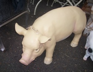 pink pig resin figure the conservatory hove sussex