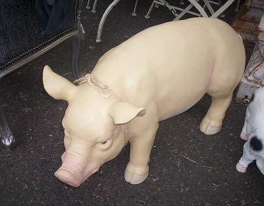 pink pig resin figure the conservatory hove sussex