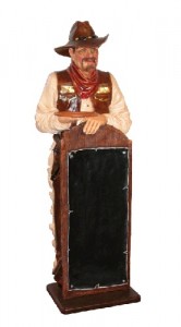 Cowboy signboard resin-figure hove the conseratory sussex