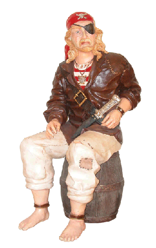 resin figure lifesize pirate the conservatory hove sussex 