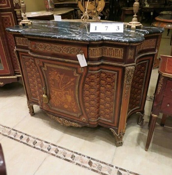 inlaid sideboard marble top hove consveratory