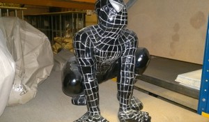 Black Spiderman resin figure hove conservatory sussex uk
