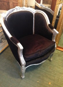 Black silver Tub Chair hove conservatory
