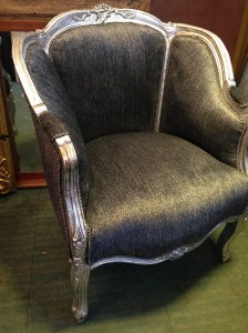 Grey and Silver Armchair hove conservatory sussex