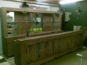 Reclaimed Pine Bar hove conservatory