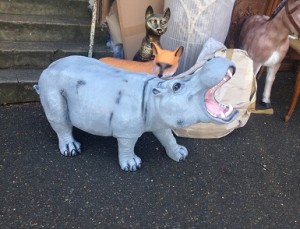 hippopotamus resin animal brighton hove conservatory sussex uk