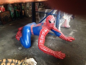 Lifesize Spiderman resin figure hove conservatory