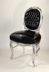 Upholstery Bedroom black leather Chair dvn-44990