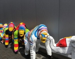 Gorillas resin figures the hove conservatory