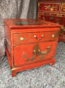 Lacquered antique cupboard hove